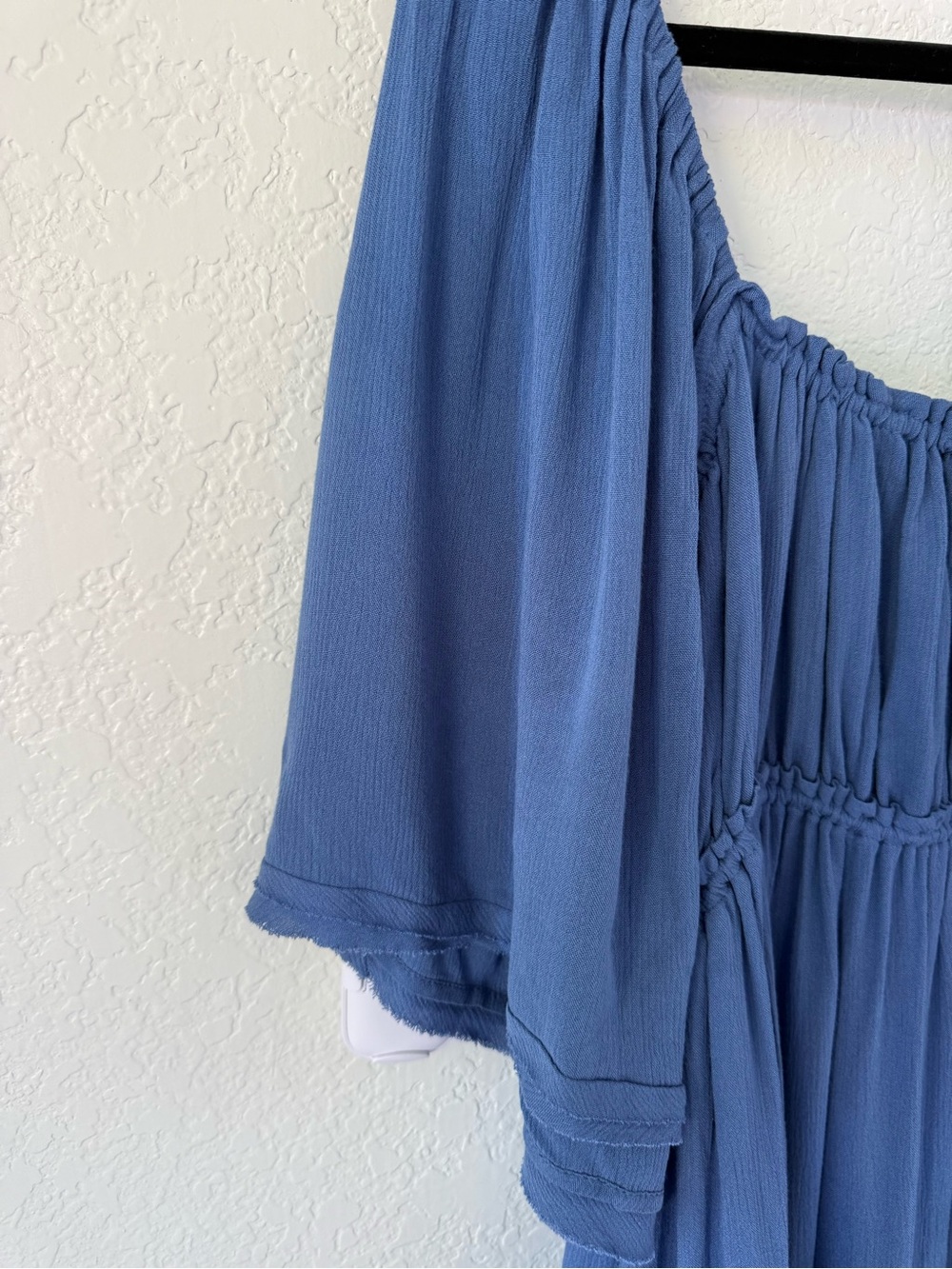 Free People blue boho tiered flowy peasant dress XL - Picture 7 of 13